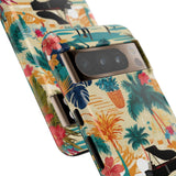 Tropical Piano Google Pixel Phone Case - Floral Design for Music Lovers