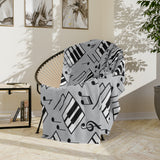 Piano Keys Velveteen Minky Blanket 2