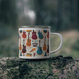 Musical Instruments Design 03 on Enamel Camping Mug
