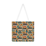 Musical Instruments Design 02 on Shoulder Tote Bag - Lovely Design For Music Lovers