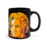 Beethoven Image 4 on Black mug 11oz