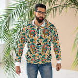 Tropical Piano Paradise Unisex Pullover Hoodie - Beach Vibes & Floral Print