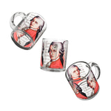 Mozart and Manuscript Design on Glass Mug - 10oz Coffee Cup for Music Lovers