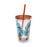 Beethoven Design 01 on Tumbler with Straw - 16oz, Perfect for Music Lovers