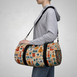 Musical Instruments Design 01 on Duffel Bag - Vibrant Floral Design for Musicians