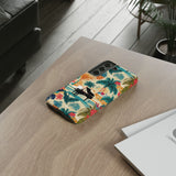 Tropical Piano Samsung Galaxy Phone Case - Floral Design for Music Lovers