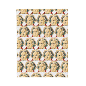 Beethoven Design 02 on Velveteen Plush Blanket for Music Lovers