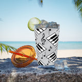 Piano Keys Design 04 on Tumbler with Straw - 16oz, Perfect for Music Lovers