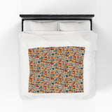 Musical Instruments Design 01 on Velveteen Plush Blanket for Music Lovers