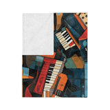 Piano Keys Velveteen Minky Blanket 6