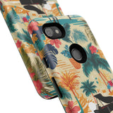 Tropical Piano Google Pixel Phone Case - Floral Design for Music Lovers