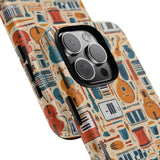 Musical Instruments Design 01 on iPhone Case - Floral Design for Music Lovers