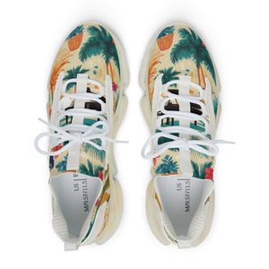Tropical Piano Vibe Men's Mesh Sneakers - Perfect for Summer Adventures