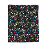 Music Notes Design 04 on Velveteen Plush Blanket for Music Lovers
