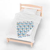 Beethoven Design 01 on Velveteen Plush Blanket for Music Lovers