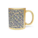 Musical Notes Design 03 on Metallic Mug (Silver / Gold) 11 oz Beautiful Design For Music Lovers