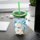 Beethoven Design 01 on Tumbler with Straw - 16oz, Perfect for Music Lovers