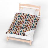 Musical Instruments Design 03 on Velveteen Plush Blanket for Music Lovers
