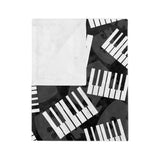 Piano Keys Velveteen Minky Blanket 7