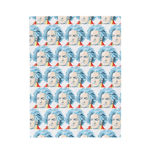 Beethoven Design 01 on Velveteen Plush Blanket for Music Lovers