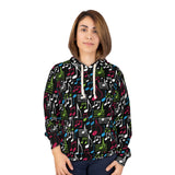 Colourful Musical Instruments Unisex Pullover Hoodie (AOP) (3)