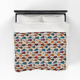 Musical Instruments Design 03 on Velveteen Plush Blanket for Music Lovers