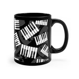 Piano Keys 11oz Black Mug (2)