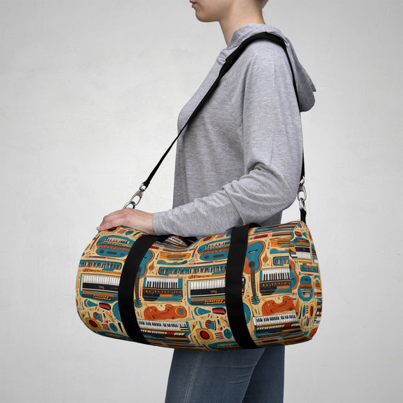 Musical Instruments Design 02 on Duffel Bag - Lovely Design for Musicians