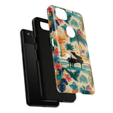 Tropical Piano Google Pixel Phone Case - Floral Design for Music Lovers