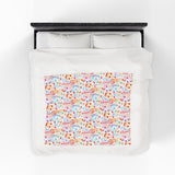 Music Notes Design 01 on Velveteen Plush Blanket for Music Lovers