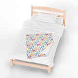 Music Notes Design 02 on Velveteen Plush Blanket for Music Lovers