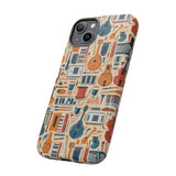 Musical Instruments Design 01 on iPhone Case - Floral Design for Music Lovers