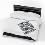 Piano Keys Design 02 on Velveteen Plush Blanket for Music Lovers