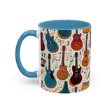 Musical Instruments Design 03 on Accent Coffee Mug - Beautiful Design for Music Lovers