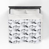 Mozart Sketch Design on Velveteen Plush Blanket for Music Lovers
