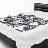 Piano Keys Design 02 on Velveteen Plush Blanket for Music Lovers