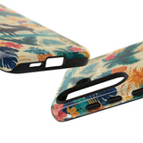 Tropical Piano Samsung Galaxy Phone Case - Floral Design for Music Lovers
