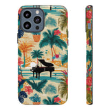 Tropical Piano iPhone Case - Floral Design for Music Lovers