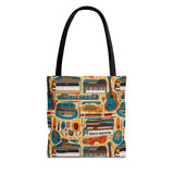 Musical Instrument Design 02 on Piano Tote Bag - Stylish Summer Accessory for Music Lovers