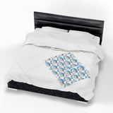 Beethoven Design 01 on Velveteen Plush Blanket for Music Lovers