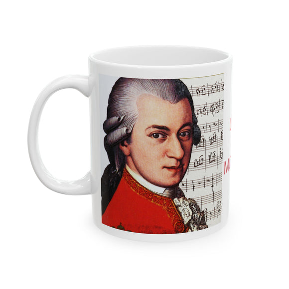 Love To Mozart Design B on Ceramic Mug 11oz