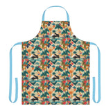 Tropical Piano Print Apron with 5-Color Straps | Perfect for Cooking & BBQ