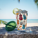Sunsplash Musical Instruments Design 03 on Tumbler with Straw - 16oz, Perfect for Music Lovers