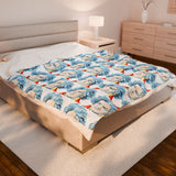 Beethoven Design 01 on Velveteen Plush Blanket for Music Lovers