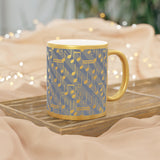 Musical Notes Design 03 on Metallic Mug (Silver / Gold) 11 oz Beautiful Design For Music Lovers