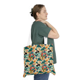 Tropical Piano Paradise Shoulder Tote Bag - Floral & Palm Design