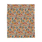Musical Instruments Design 01 on Velveteen Plush Blanket for Music Lovers