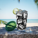 Piano Keys Design 03 on Tumbler with Straw - 16oz, Perfect for Music Lovers