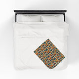 Musical Instruments Design 02 on Velveteen Plush Blanket for Music Lovers