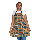 Musical Instruments Design 02 Print on Apron with 5-Color Straps | Perfect for Cooking & BBQ